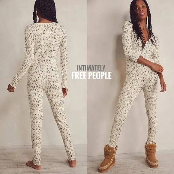 062 Free People Intimately Home Alone Pajamas NWOT Size XS