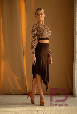 1184/1 - Latin Skirt Brown with Beige Panties