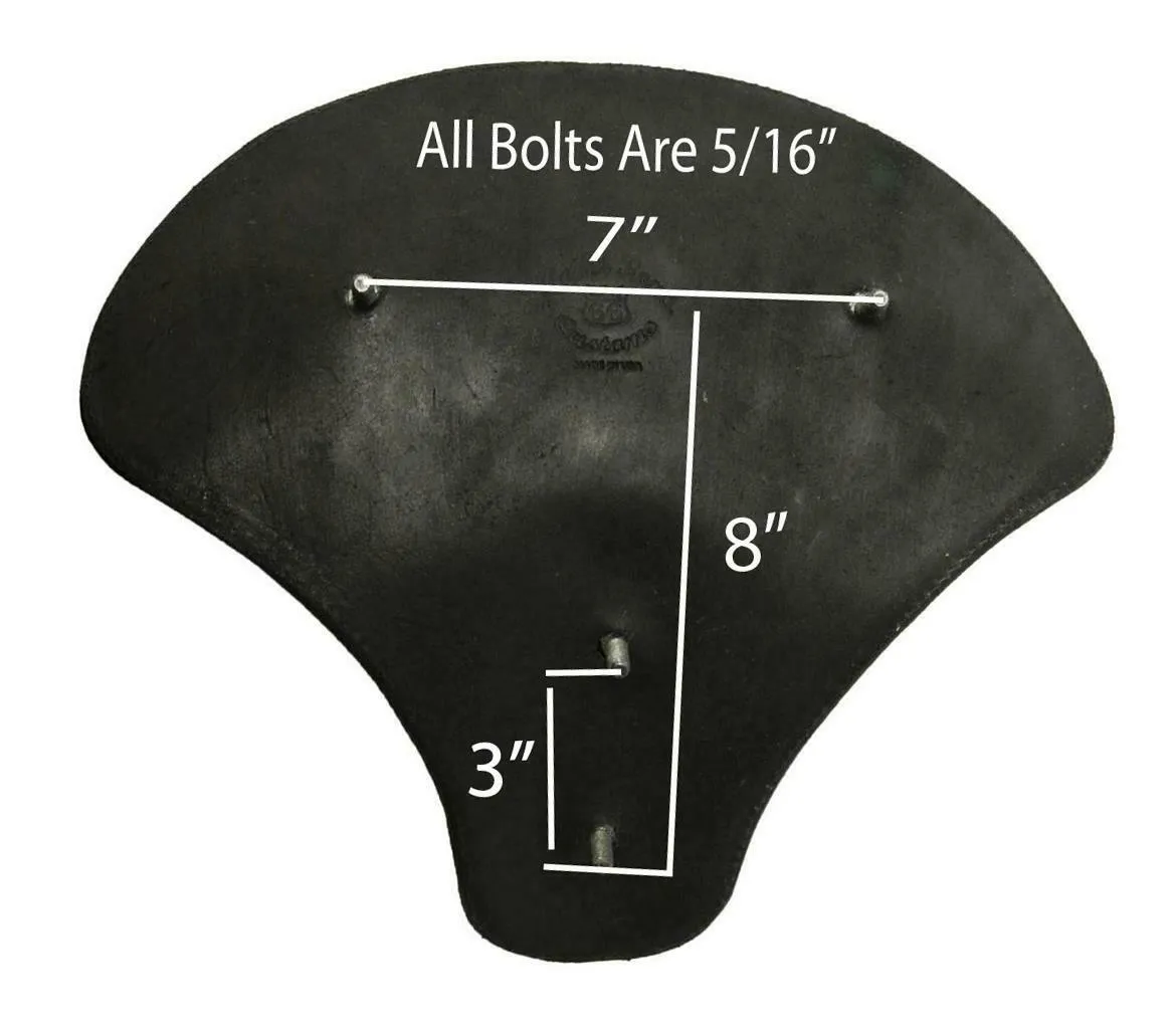 15x14" Brown Leather Spring Solo Tractor Seat Chopper Bobber Harley Sportster
