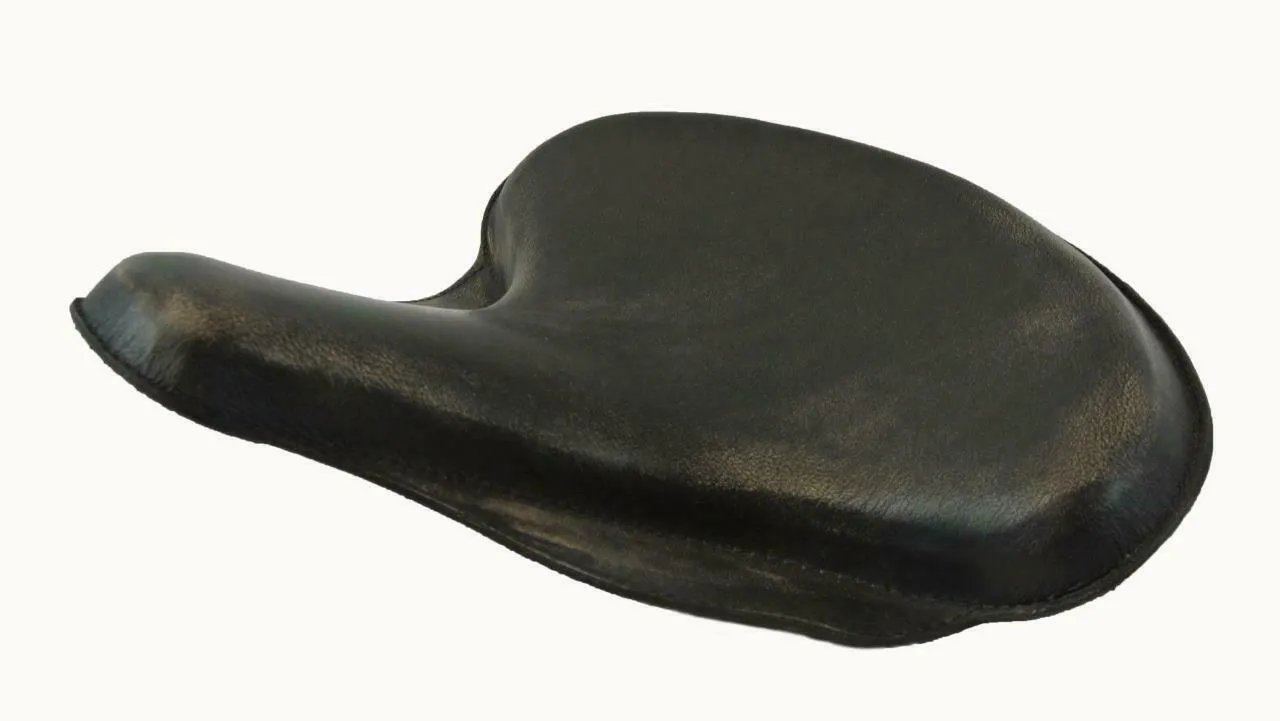 17x16" Spring Solo Tractor Seat Harley Touring Indian Chief Soft Black Distress