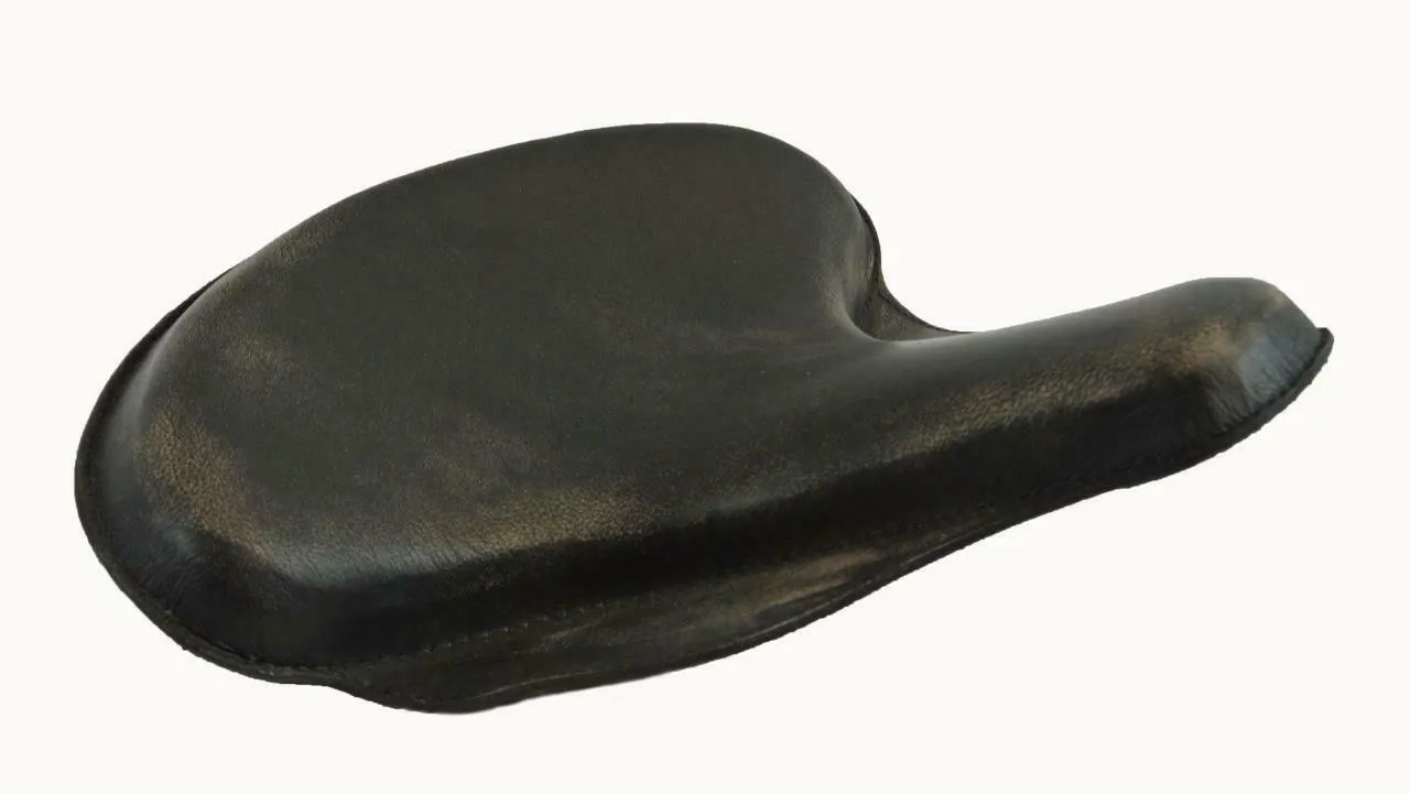 17x16" Spring Solo Tractor Seat Harley Touring Indian Chief Soft Black Distress