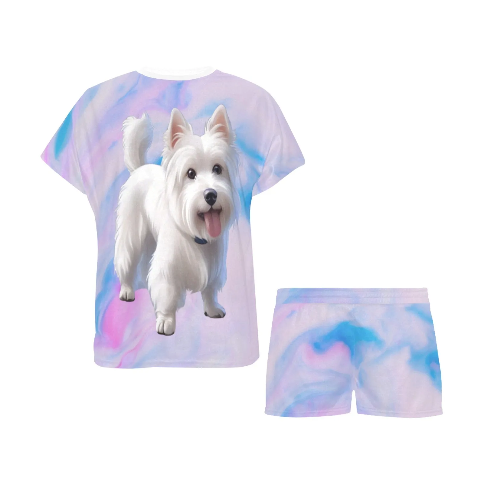 2 Piece Westie PJ Set  - Swirl