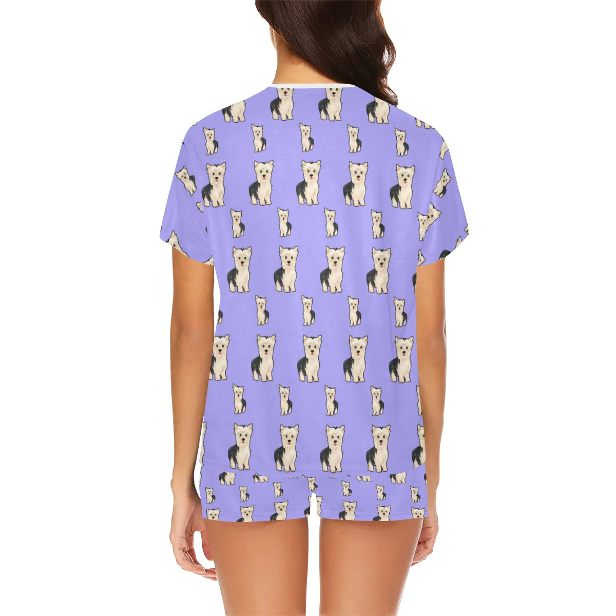 2 Piece Yorkie PJ Set - Purple