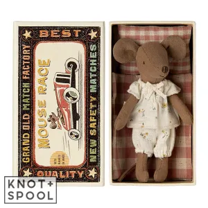 2024 Maileg Big Sister Mouse with Pajamas In Matchbox
