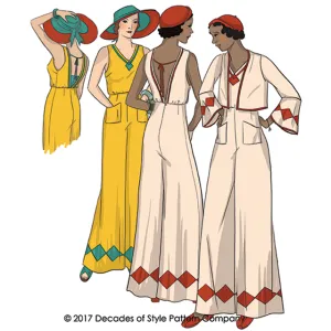 #3015    1930s Last Resort Beach PJs