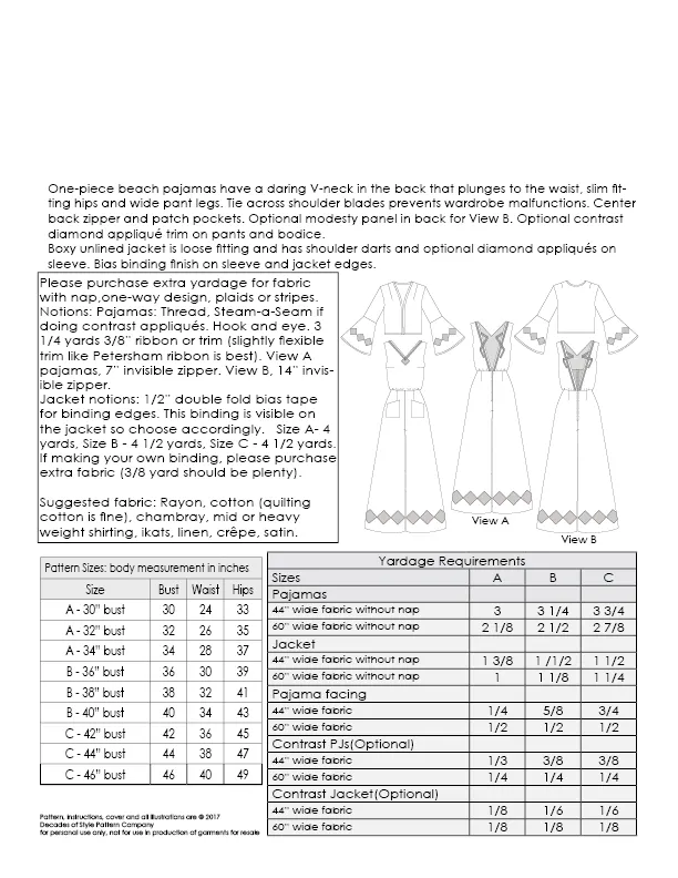 #3015    1930s Last Resort Beach PJs