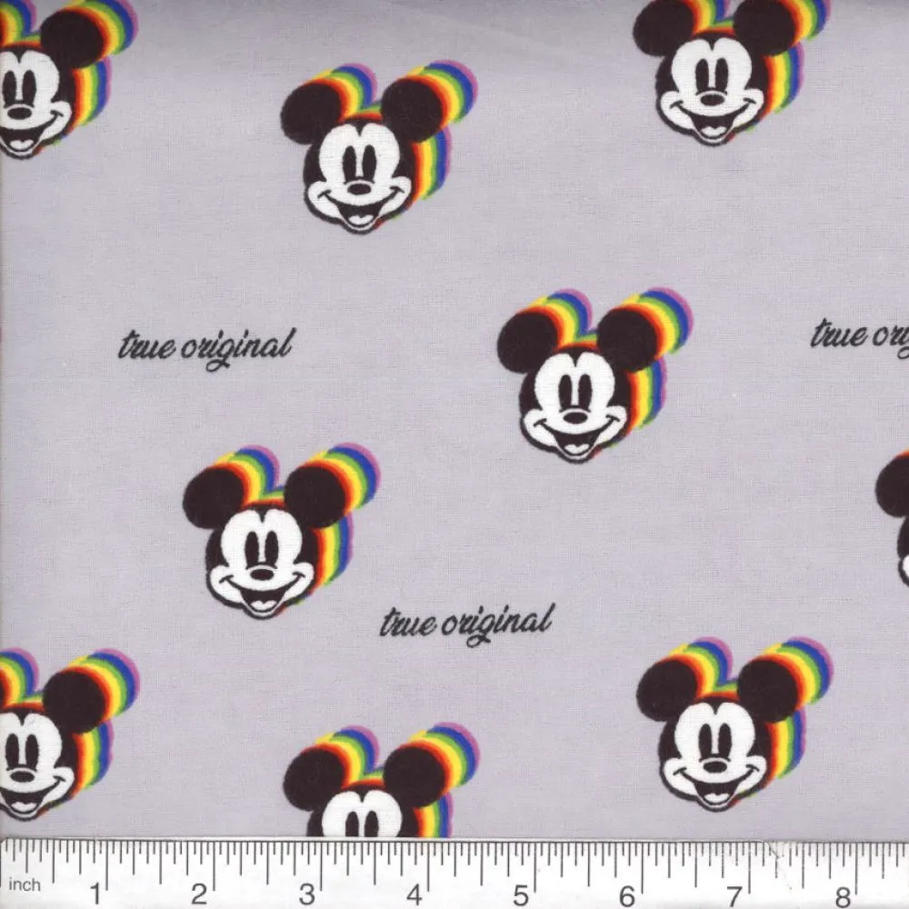 $45 Whole 8 Yard Flannel Bolt - Mickey Mouse Rainbow Flannel - Springs Creative