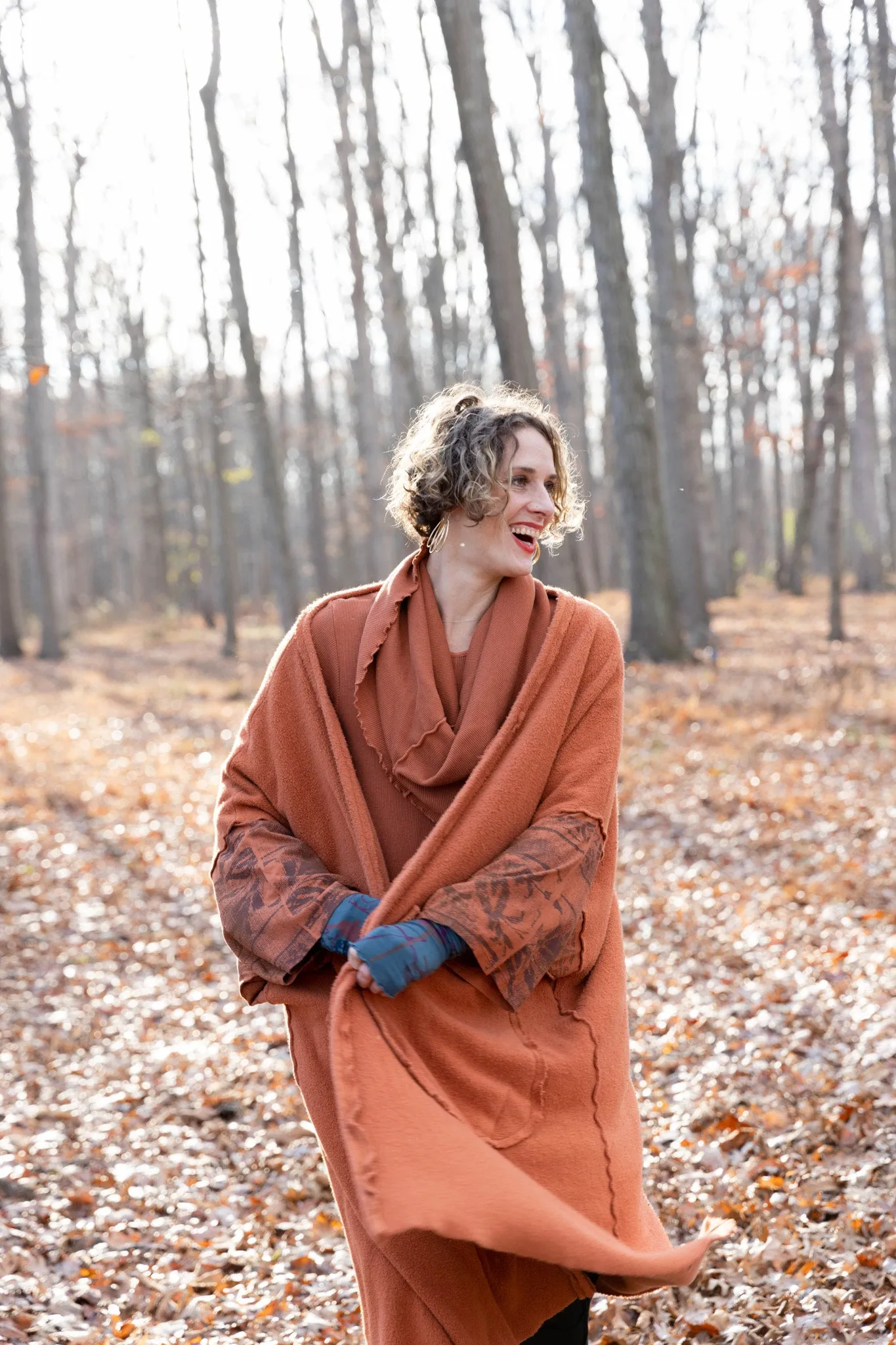 5295 Sherpa Kimono Ember-P