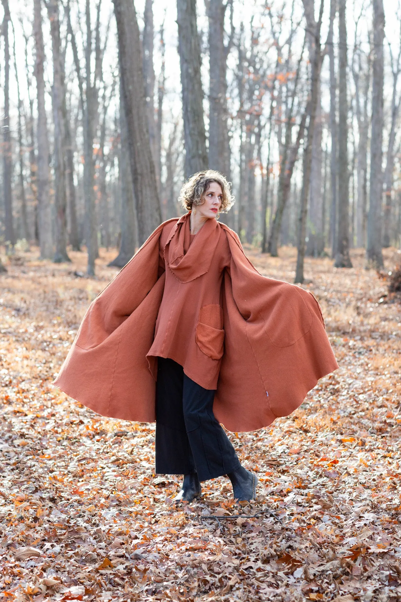 5295 Sherpa Kimono Ember-P