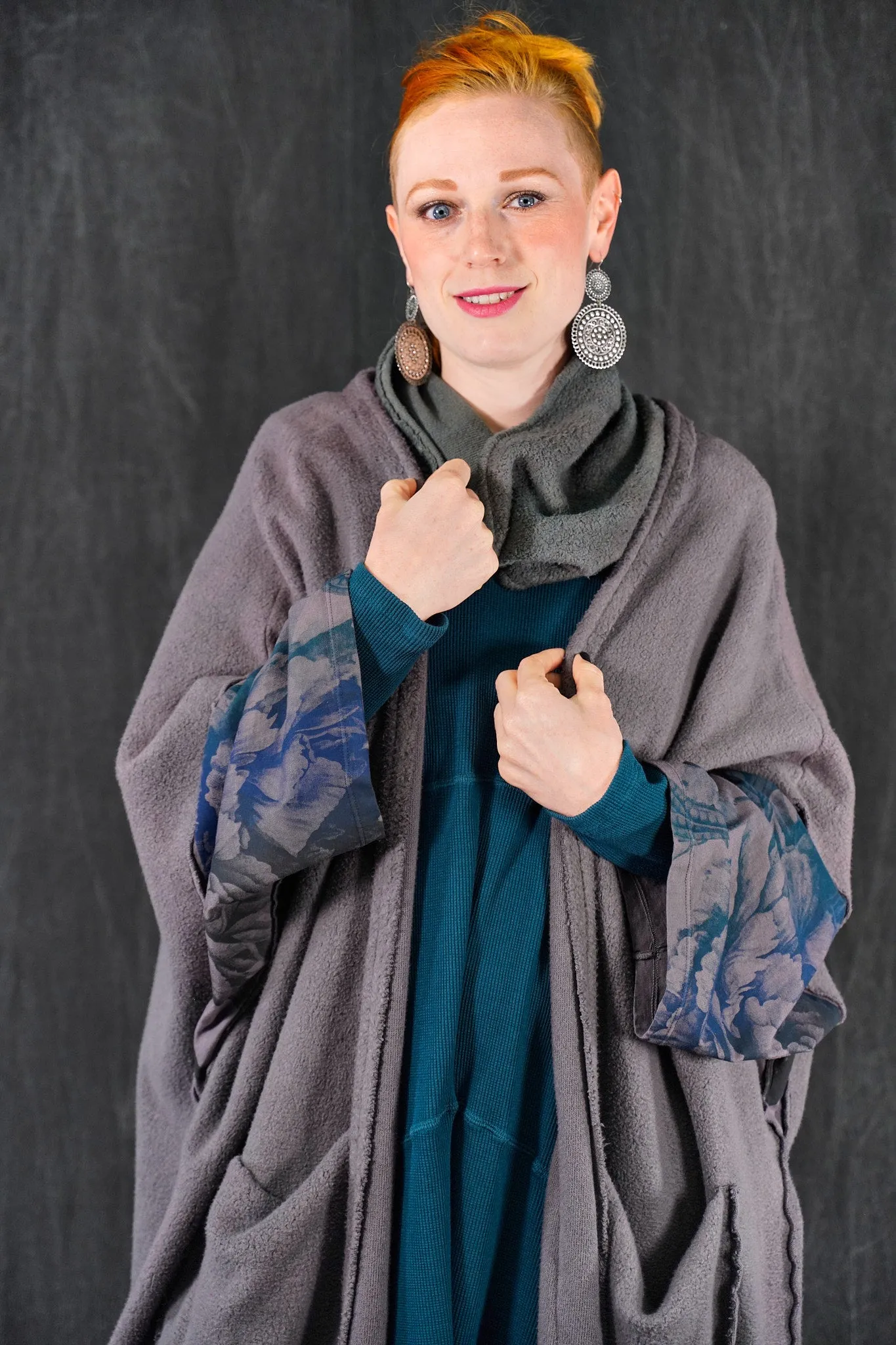 5295 Sherpa Kimono Metal-P