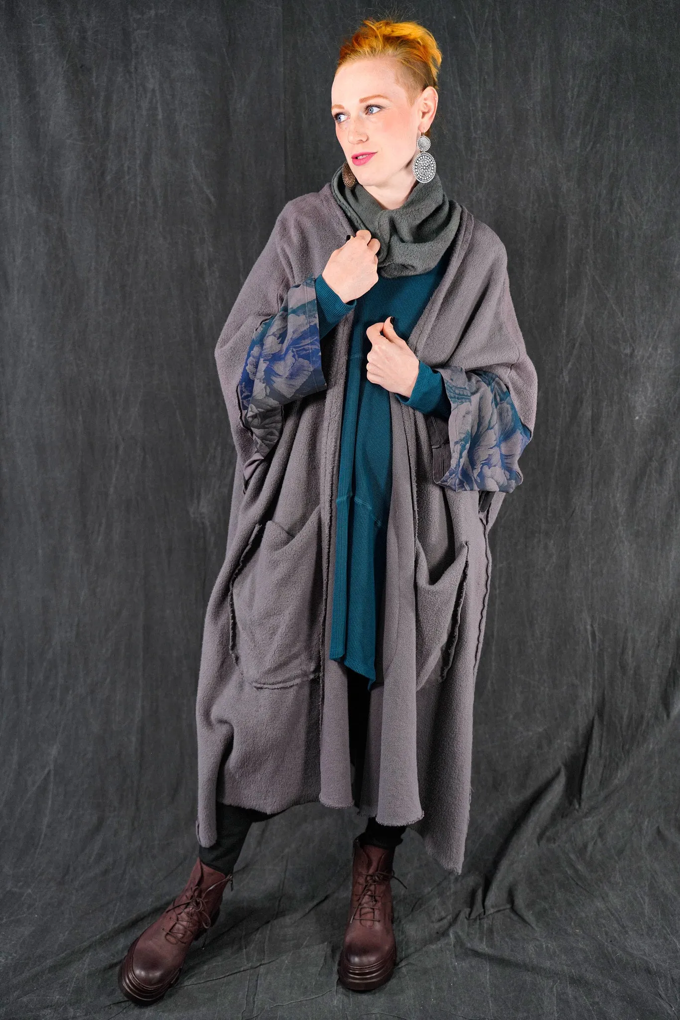 5295 Sherpa Kimono Metal-P