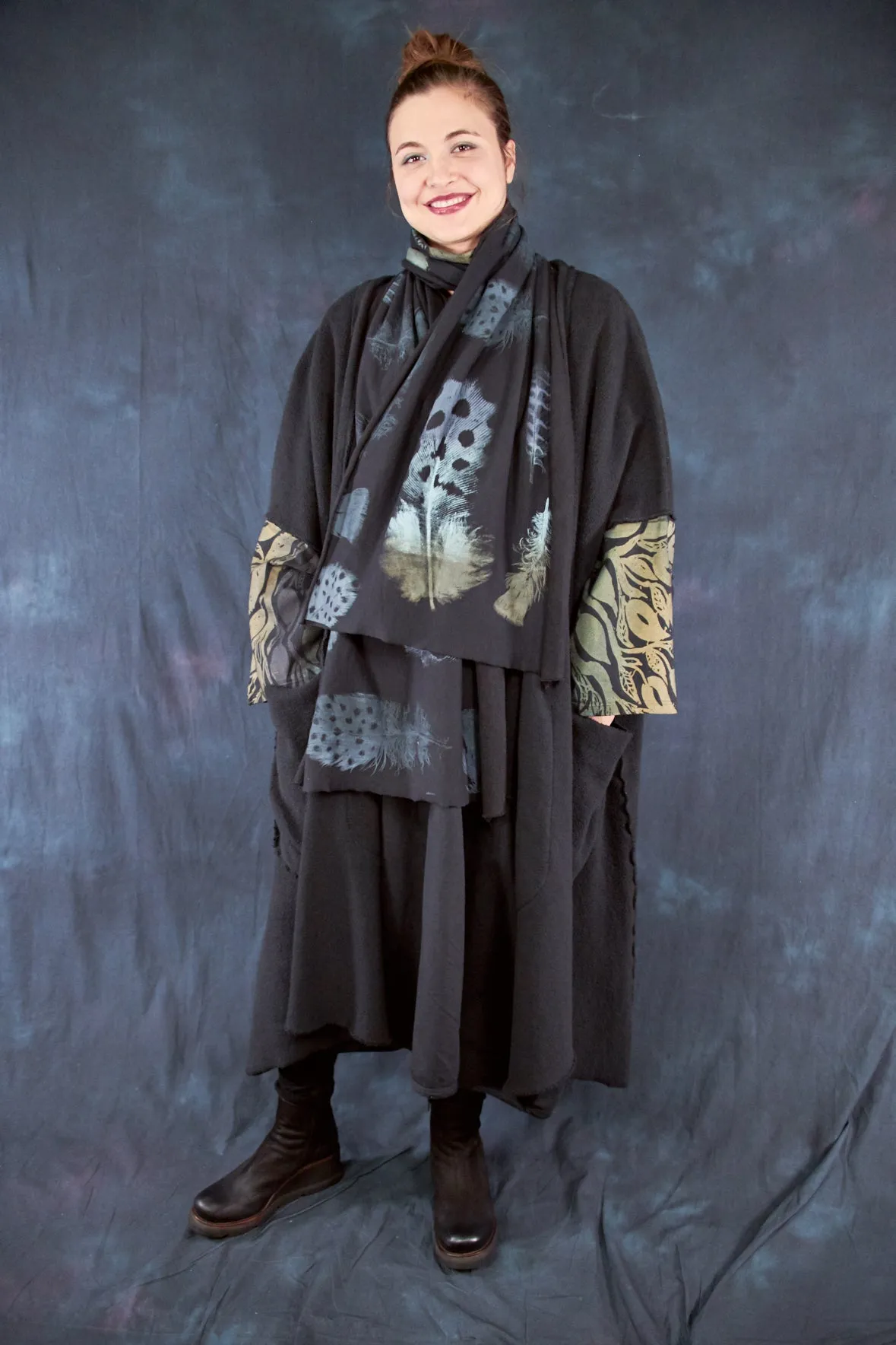 5295 Sherpa Kimono Noir-P