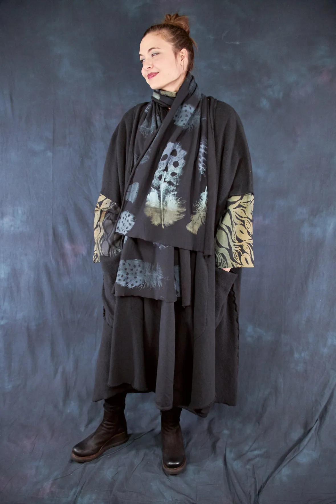5295 Sherpa Kimono Noir-P