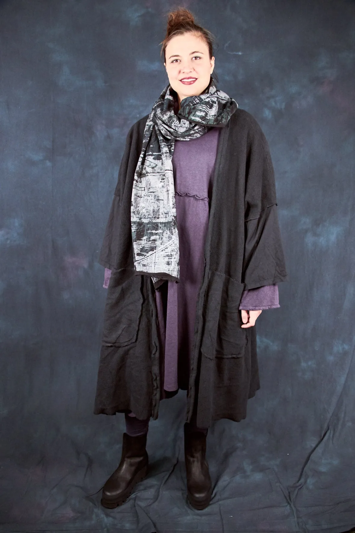 5295 Sherpa Kimono Noir-U