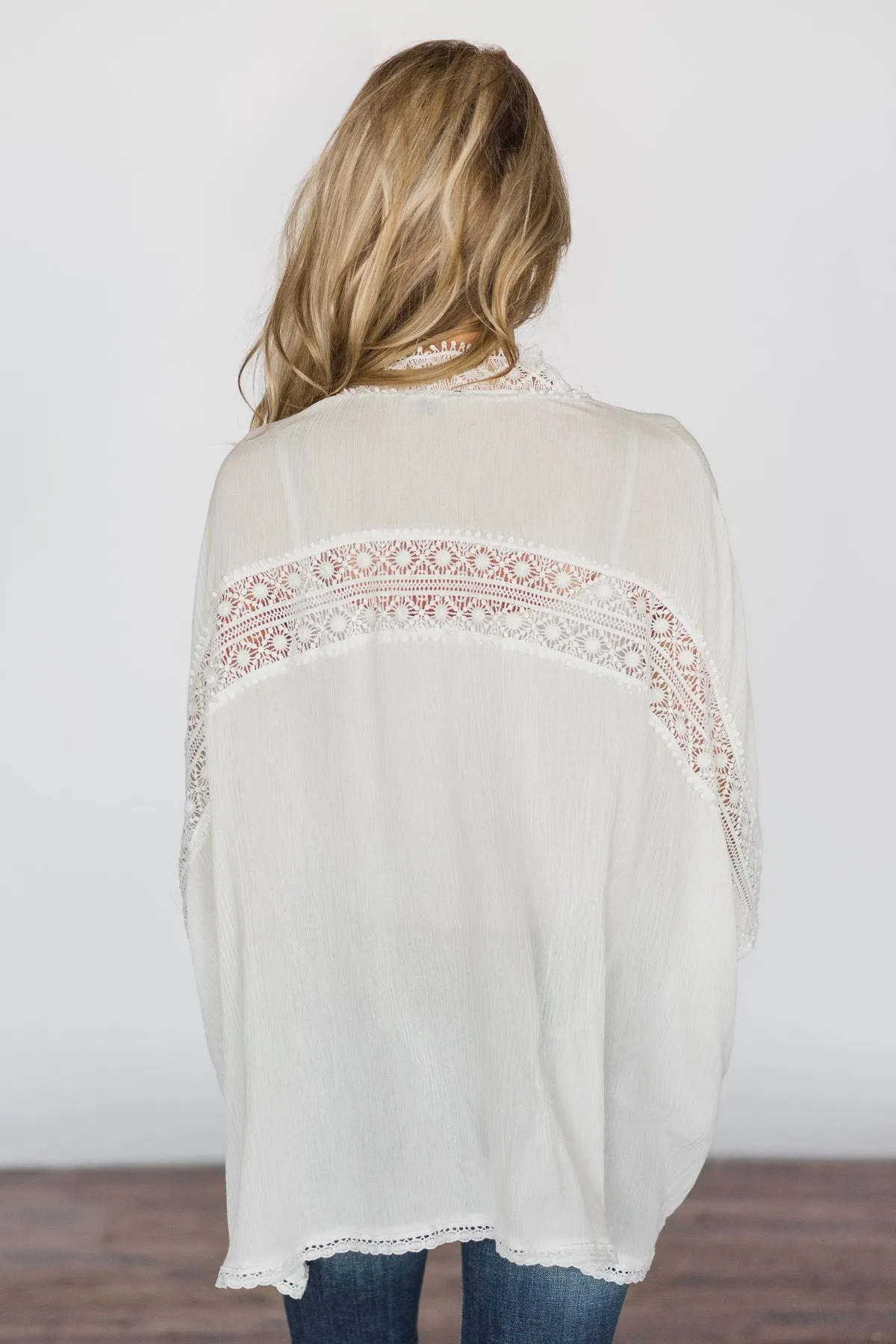 A Delicate Romance Ivory Kimono
