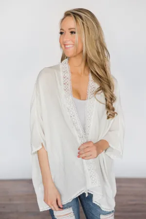 A Delicate Romance Ivory Kimono