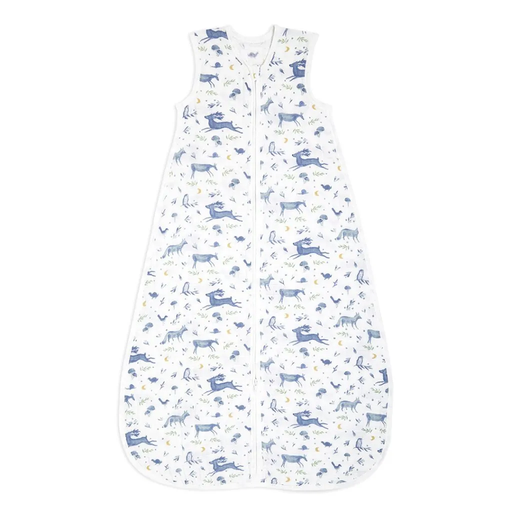 ADEN   ANAIS Organic Cotton Light Sleeping Bag 1.0 Tog - Sleepy Forest