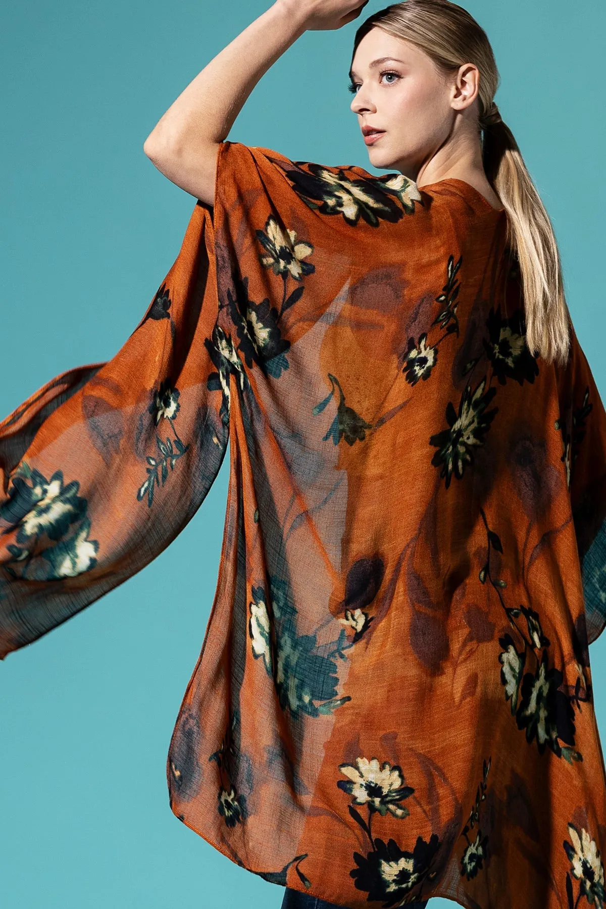 Airy Floral Kimono