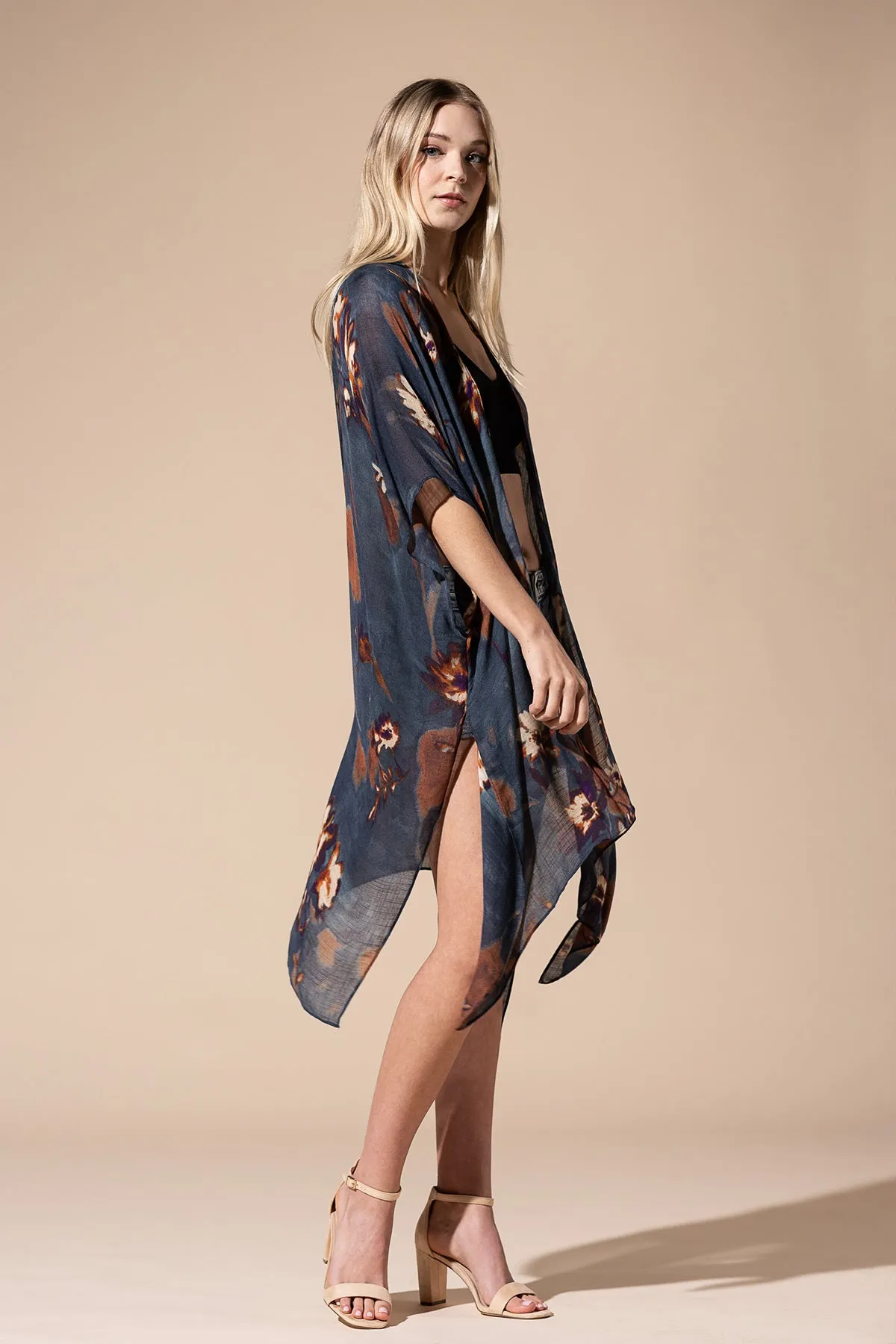 Airy Floral Kimono