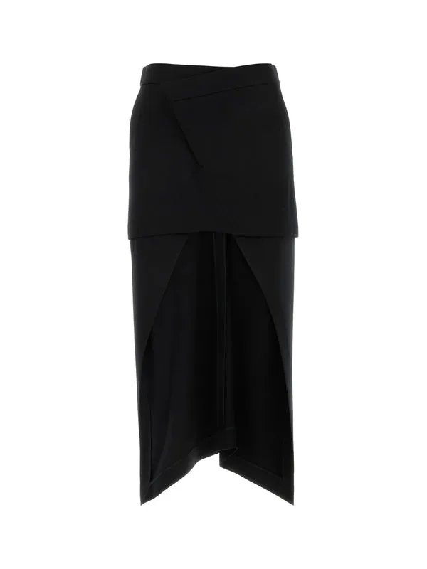 Alexander Mcqueen Black Skirts