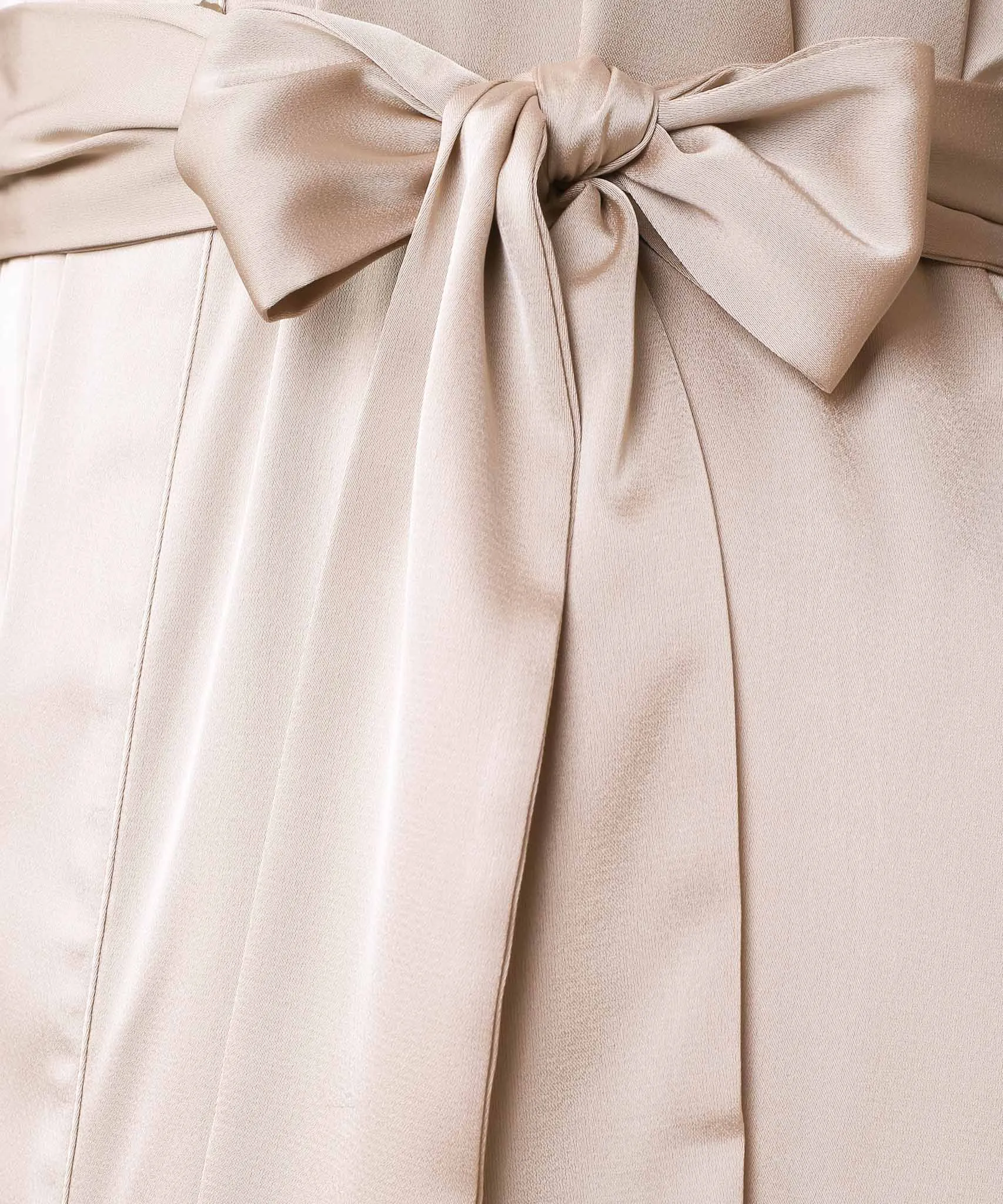 Almond A-Line Satin Kimono