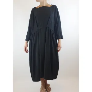 Alpha 60 pre-owned black oversize 3/4 sleeve dress with lovely adjustable waistline size S (best fits 10)