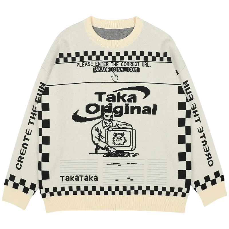 American Vintage Jacquard Chic Sweater
