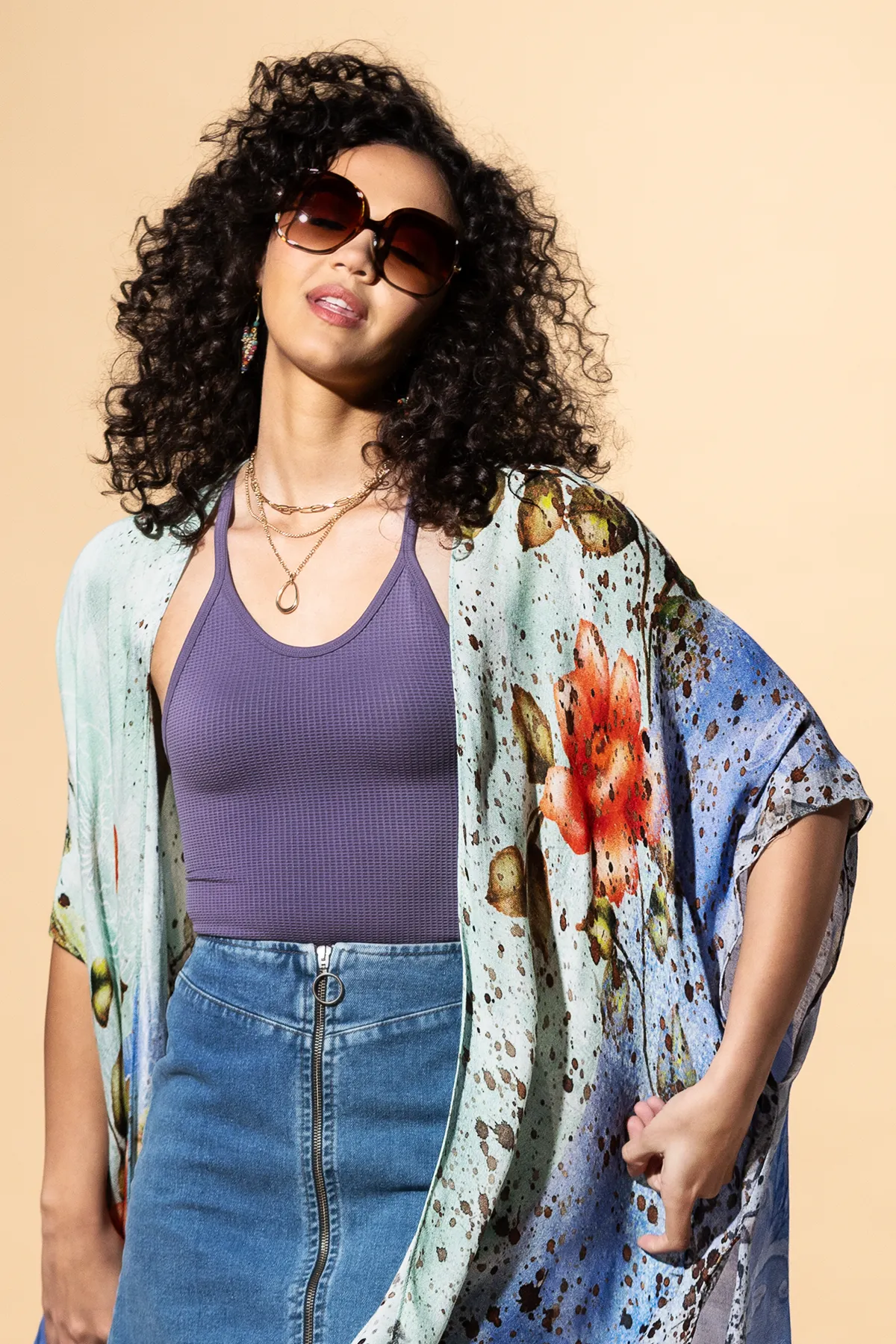 Artistic Bloom Kimono