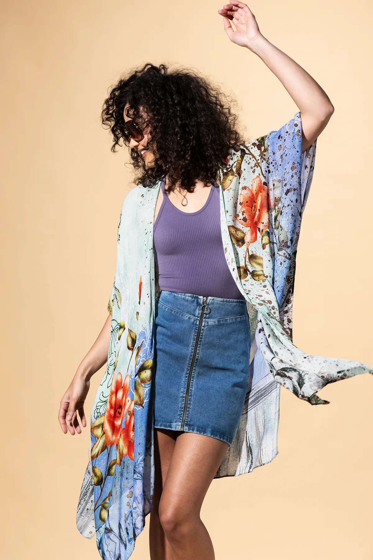 Artistic Bloom Kimono