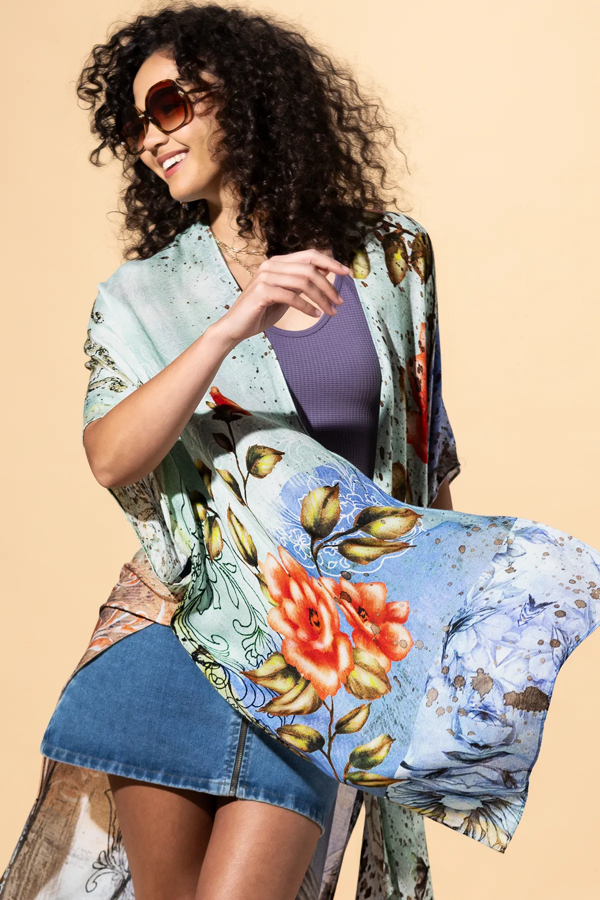Artistic Bloom Kimono