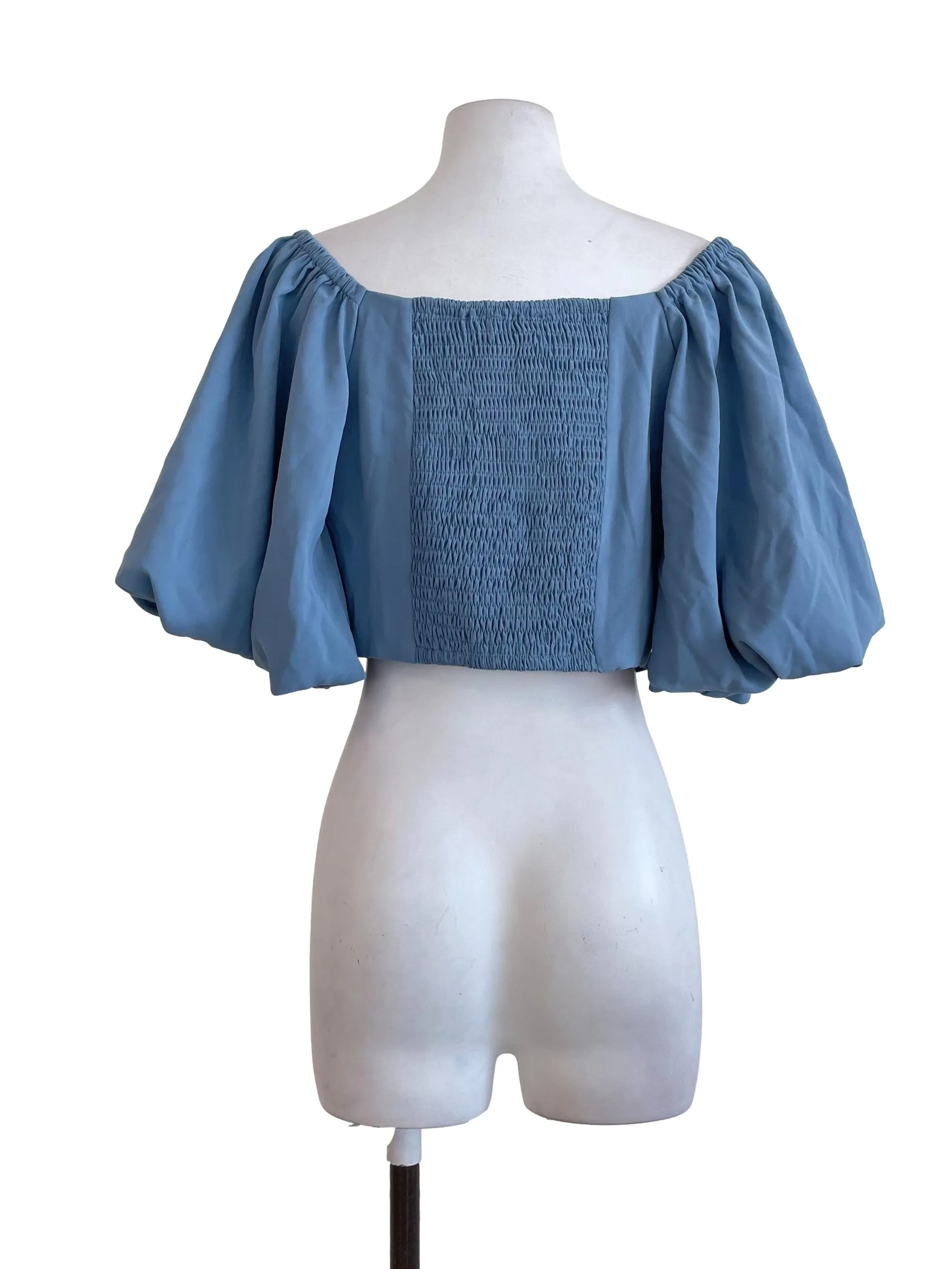 Ash Blue Twist Sweetheart Top