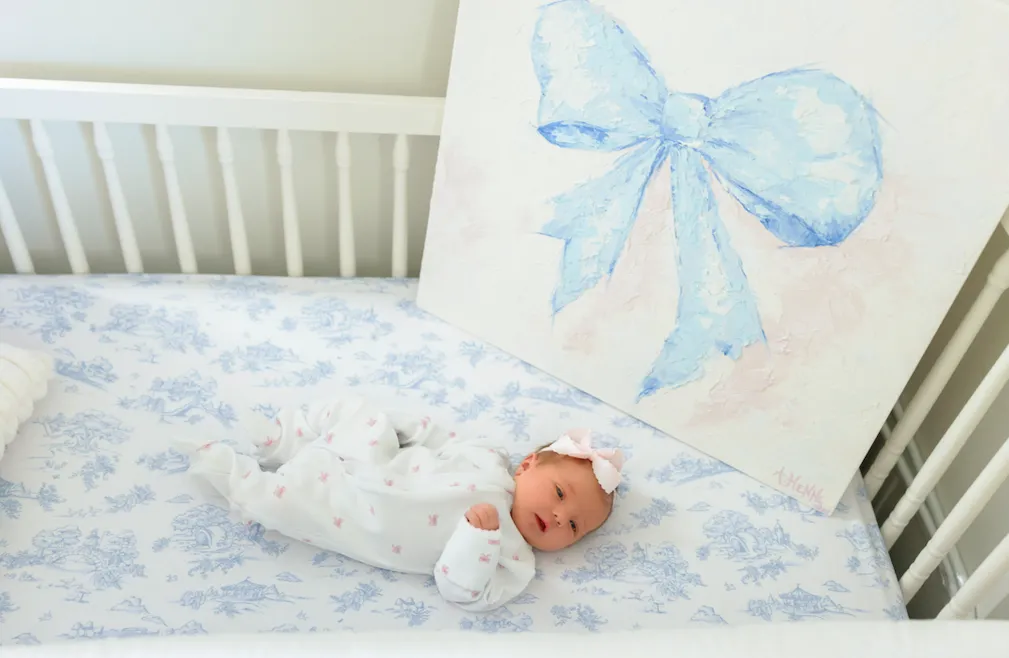 Baby Basics: Pink Fleur De Lis Organic Cotton Baby Pajamas