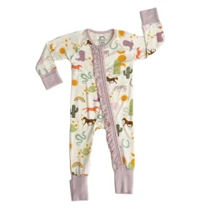 Bamboo Pajama Sleeper Convertible Footie Wild and Free Baby Romper
