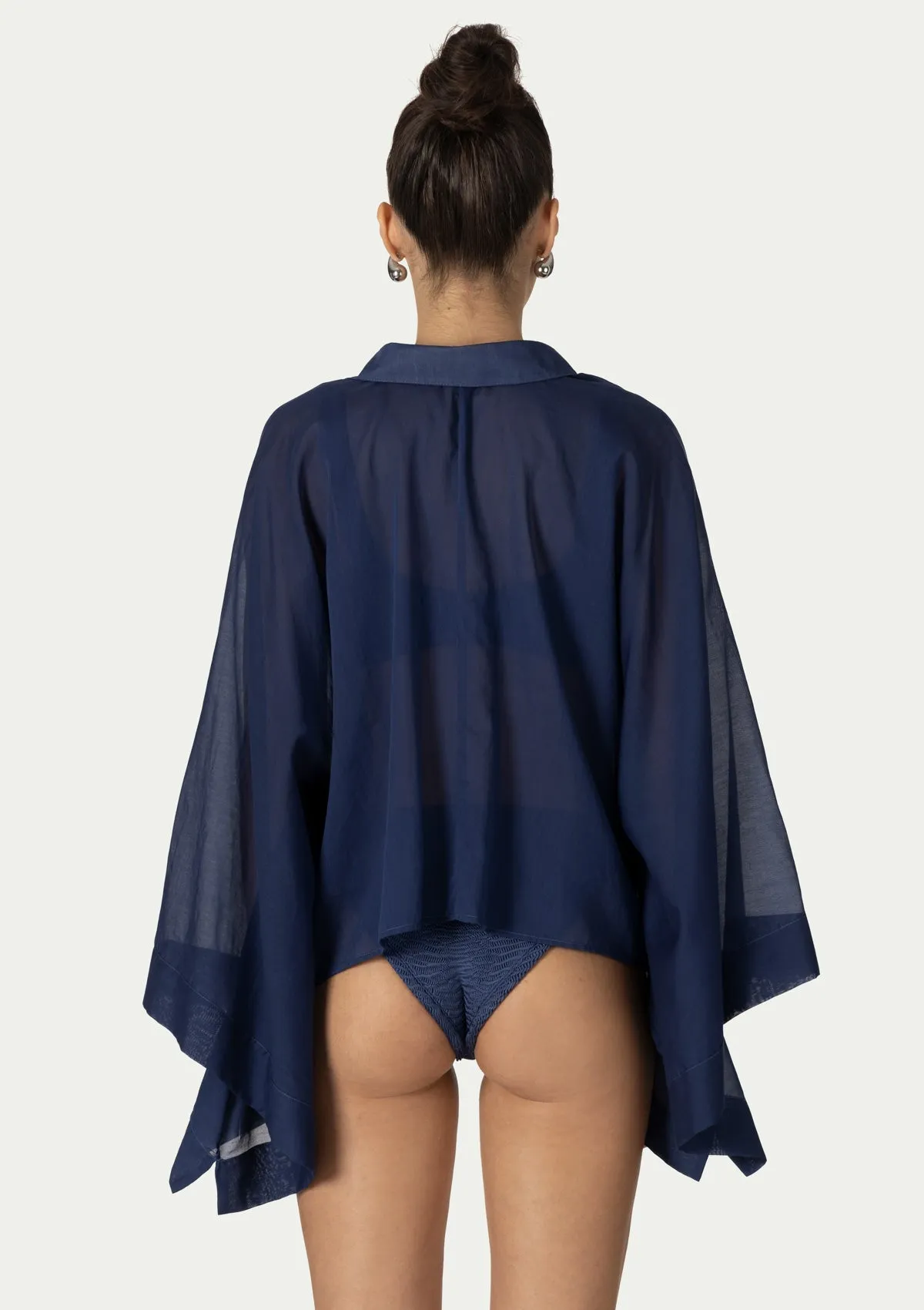BEACH KIMONO MARINA NAVY BLUE