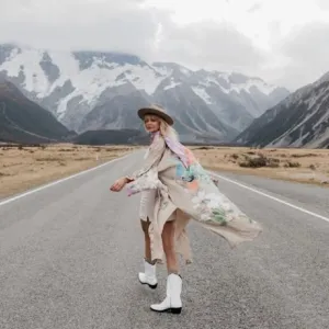 Beautiful boho nude or blue Peacock kimono