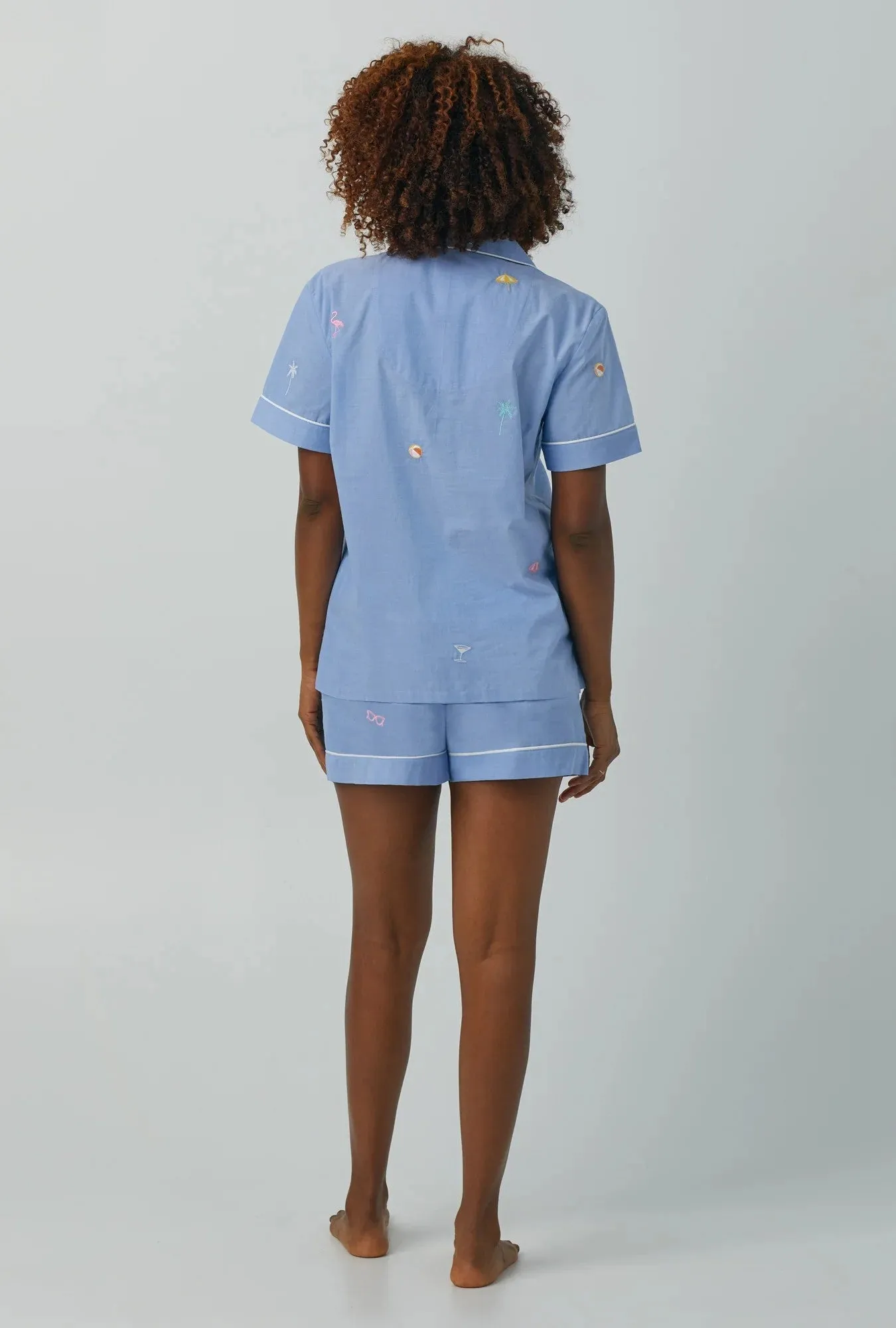 BedHead Chambray Poplin Shorty PJ Set
