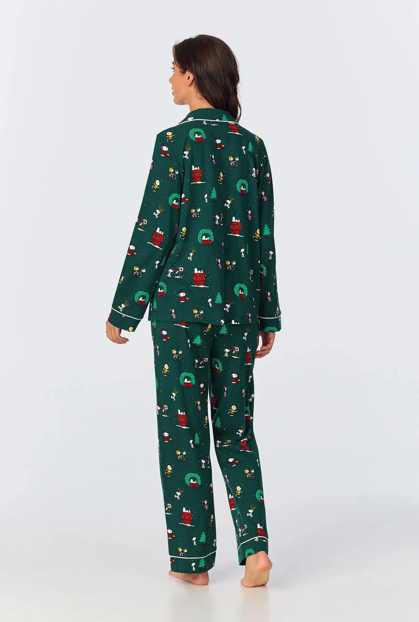 Bedhead Long Sleeve Stretch Jersey PJ Set - Peanuts