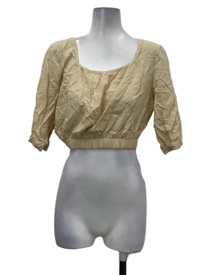 Beige Crop Blouse TEM