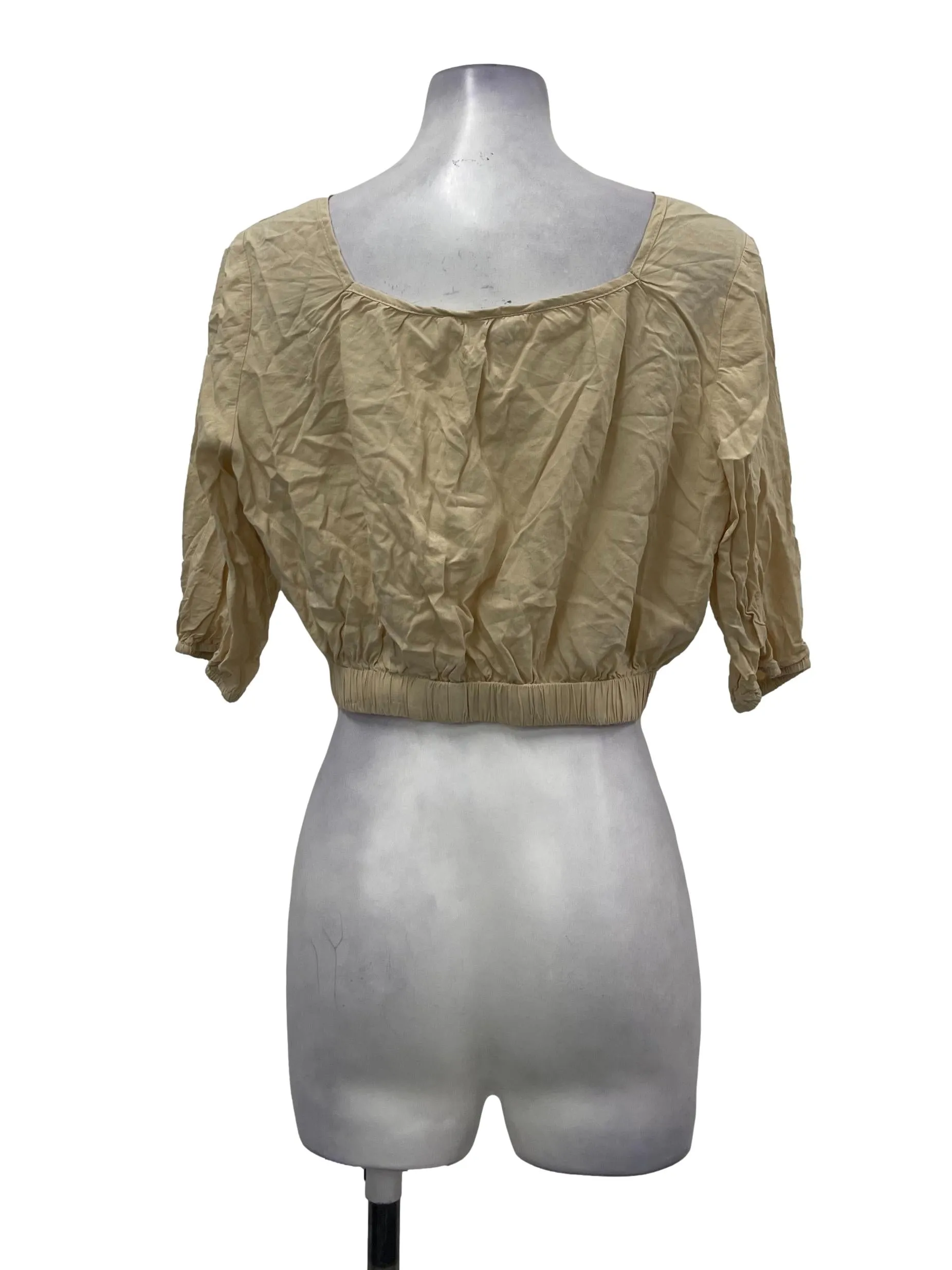 Beige Crop Blouse TEM