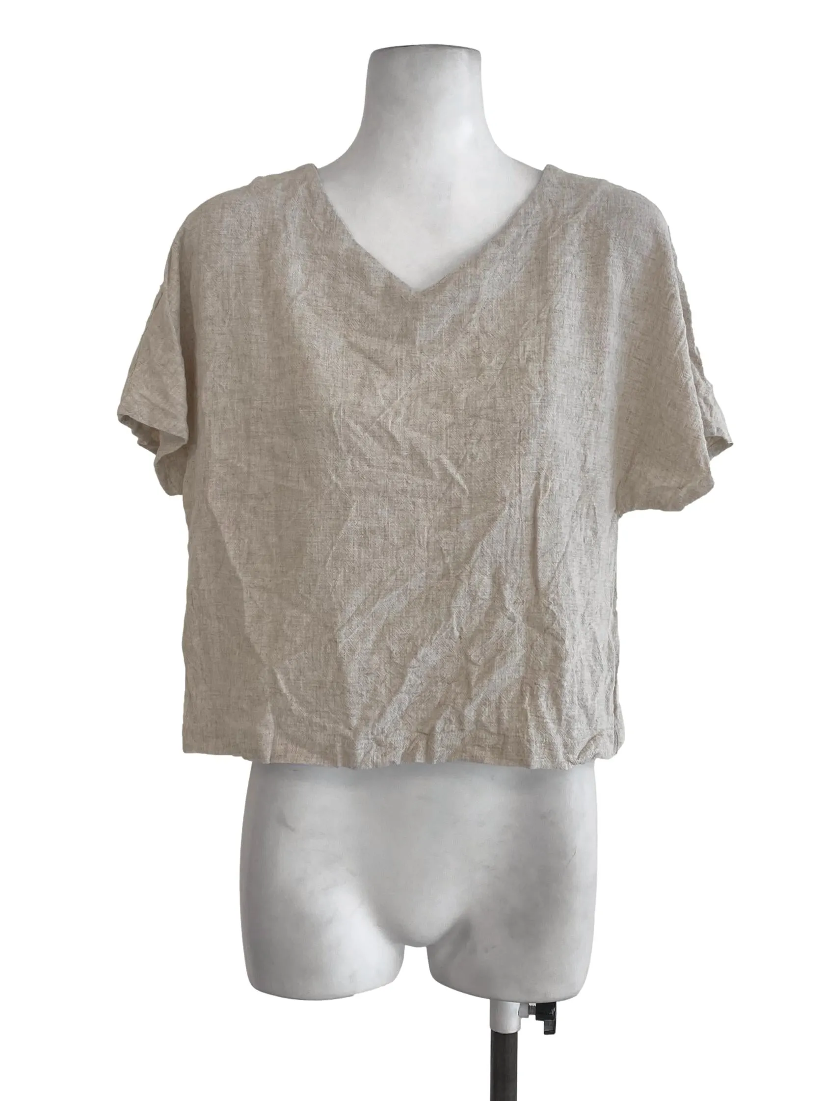 Beige Textured Top
