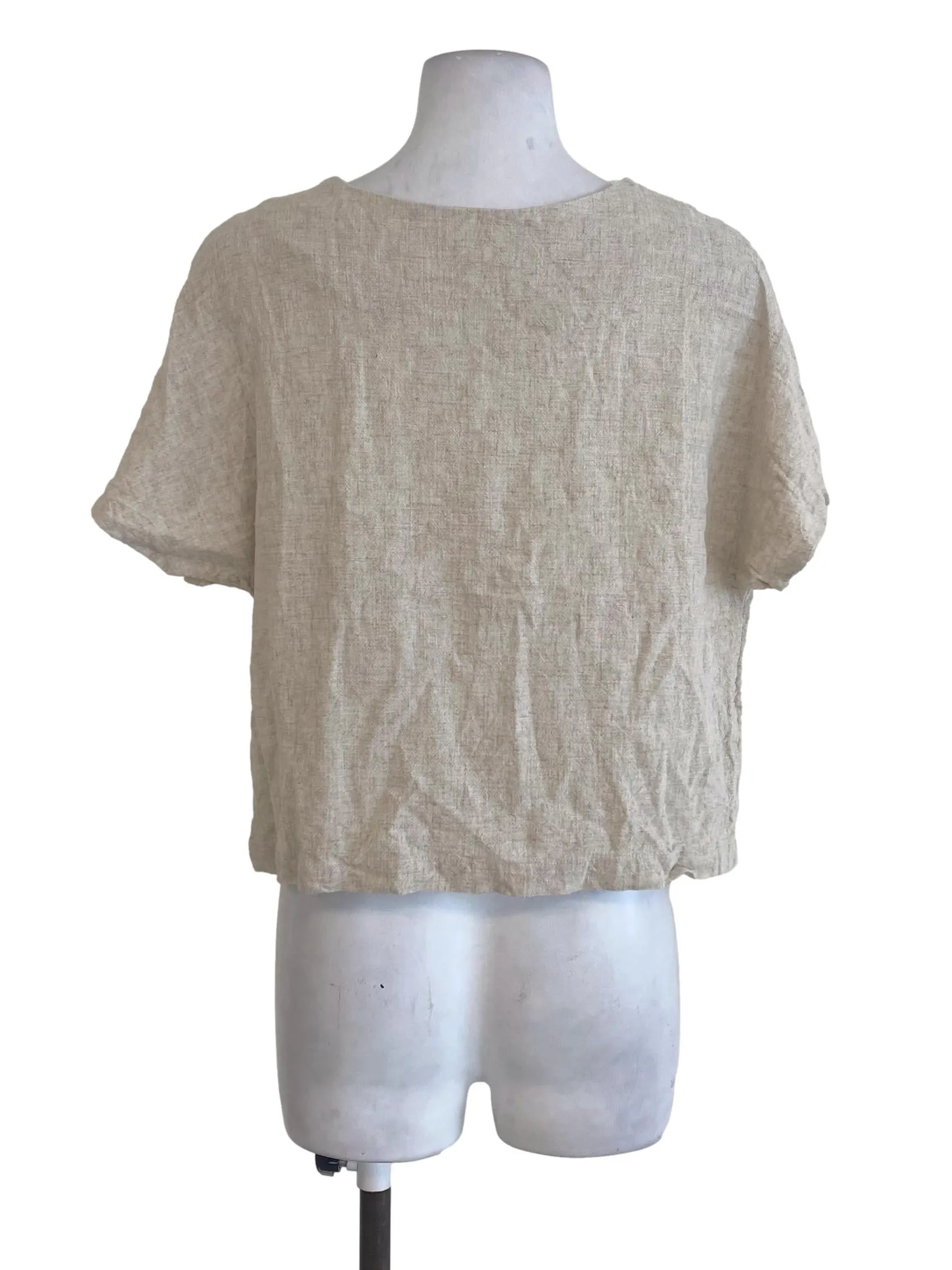 Beige Textured Top