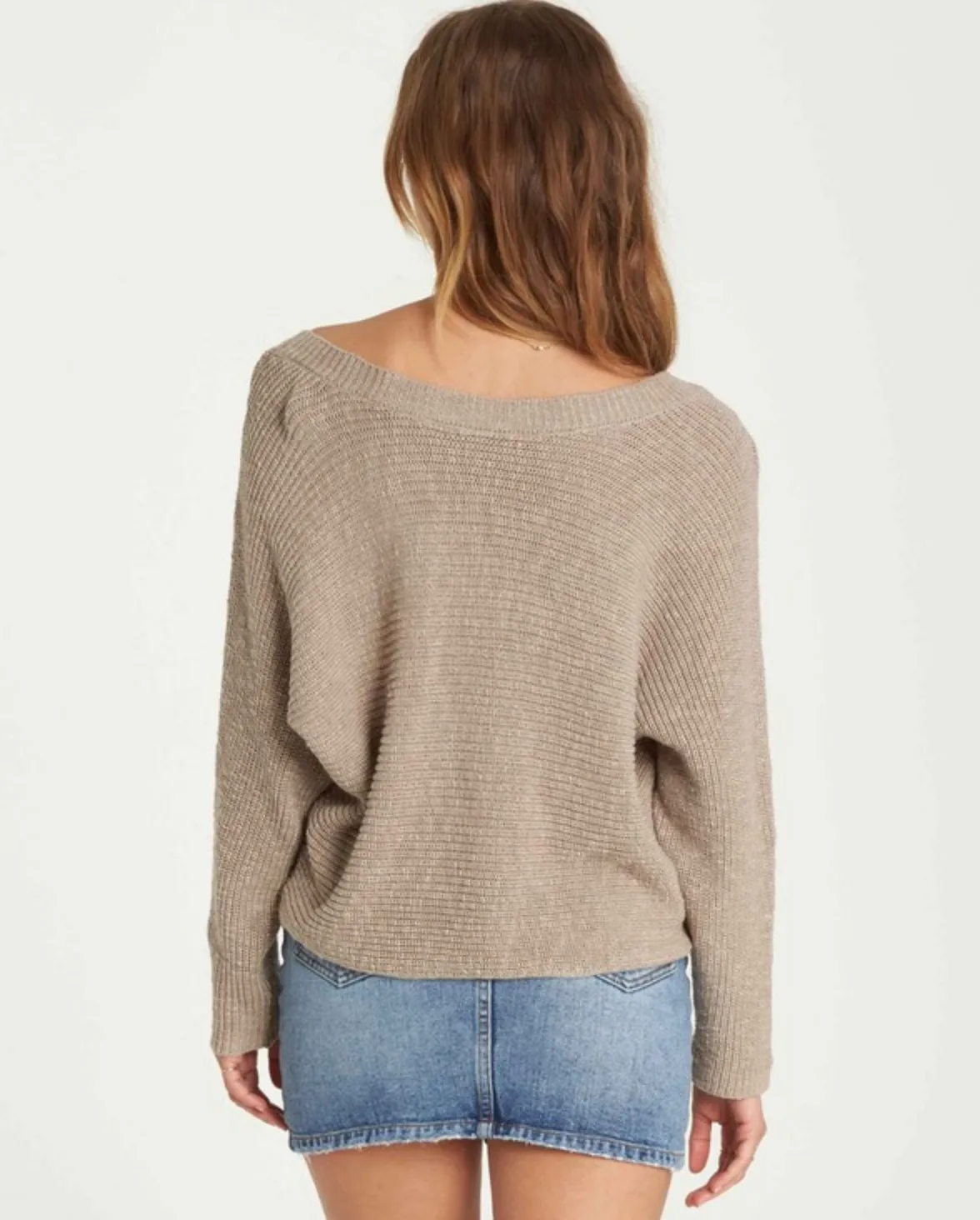 Billabong Women's Back It Up Lace up Sweater Front to back or Back to Front | Black,  Coconut Shell