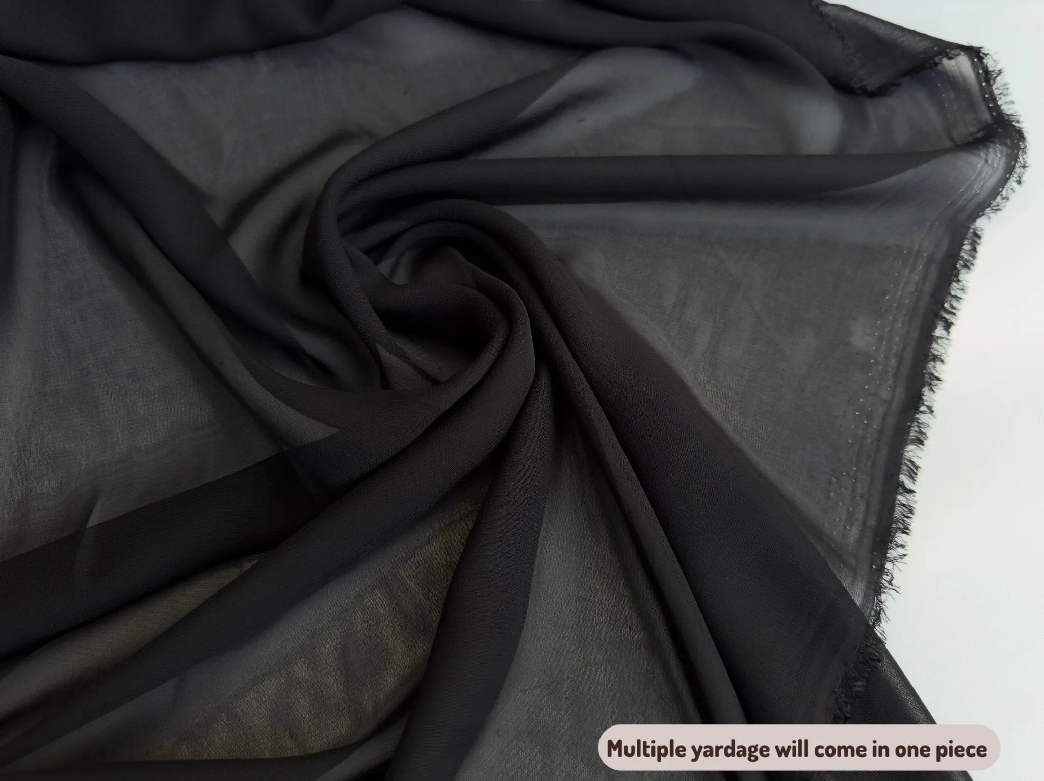 Black Chiffon Fabric