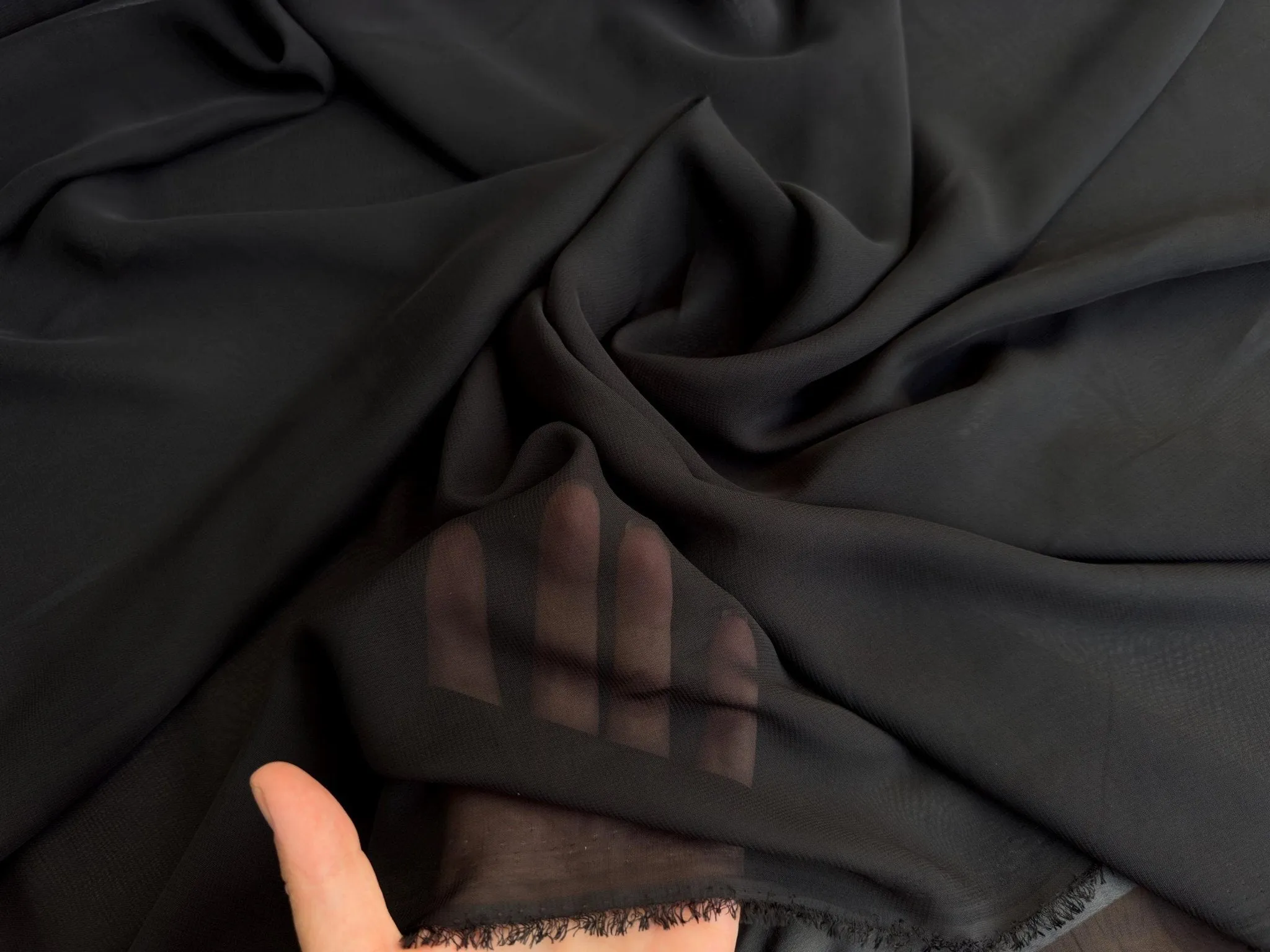 Black Chiffon Fabric