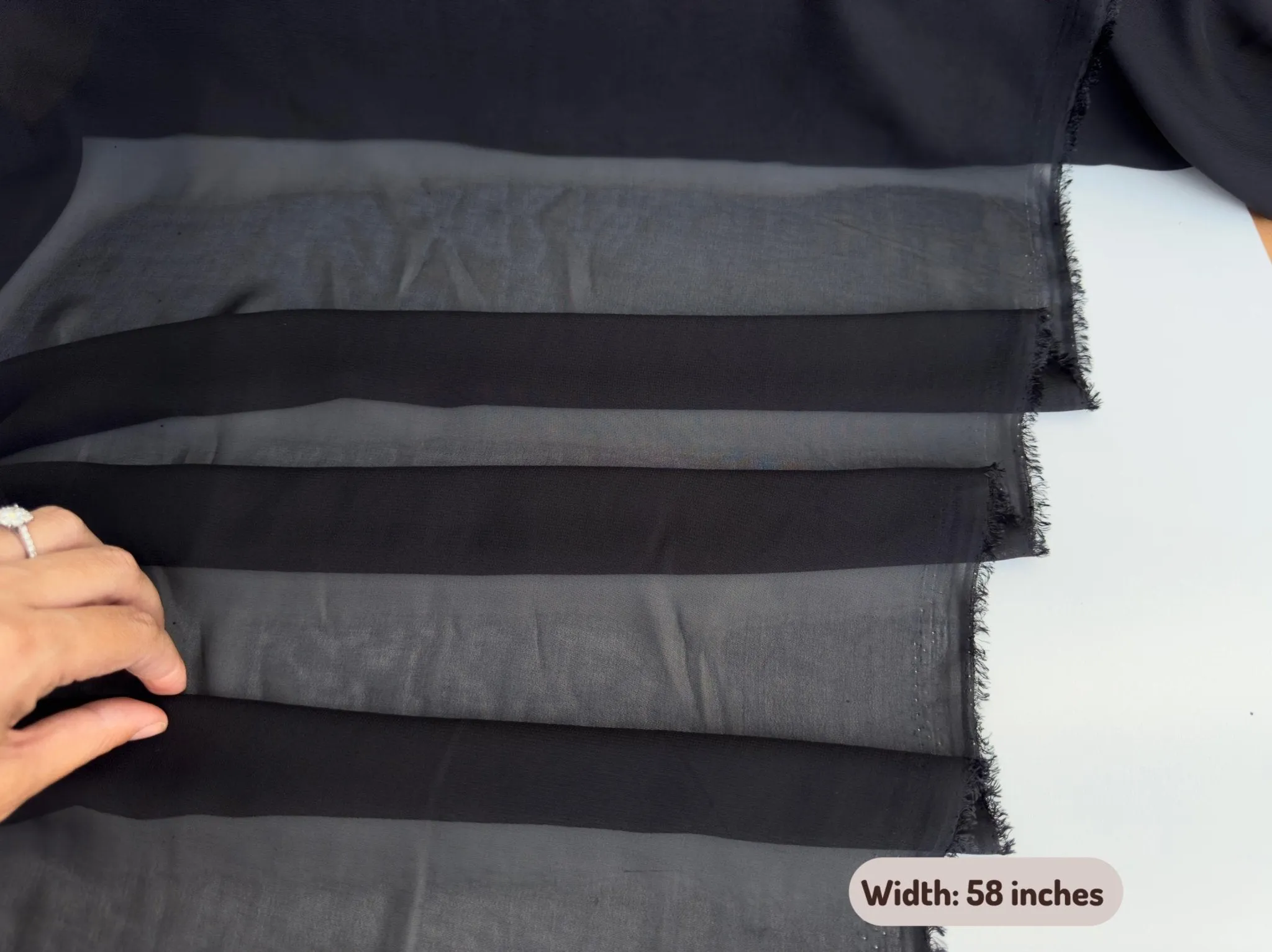 Black Chiffon Fabric