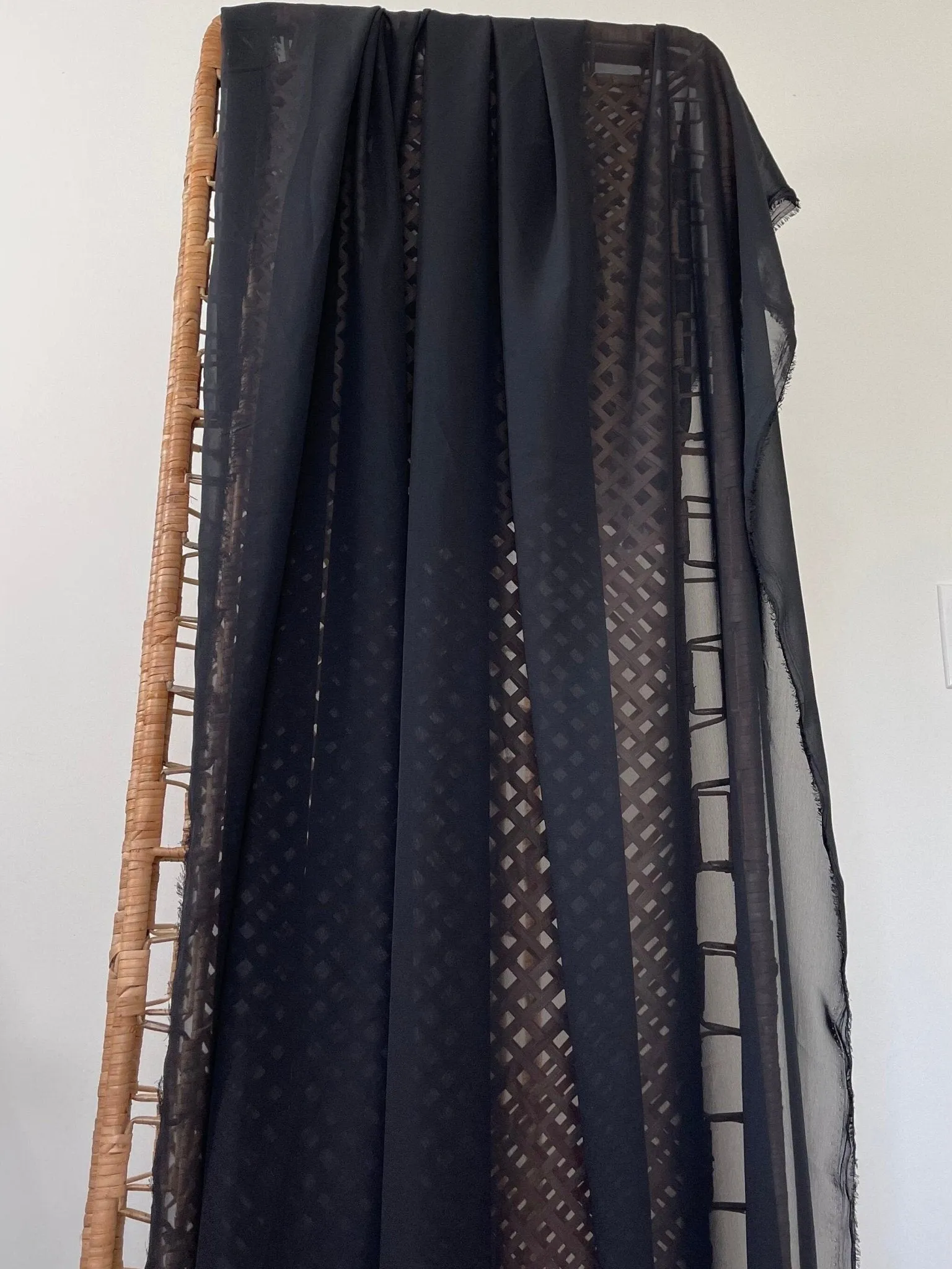 Black Chiffon Fabric