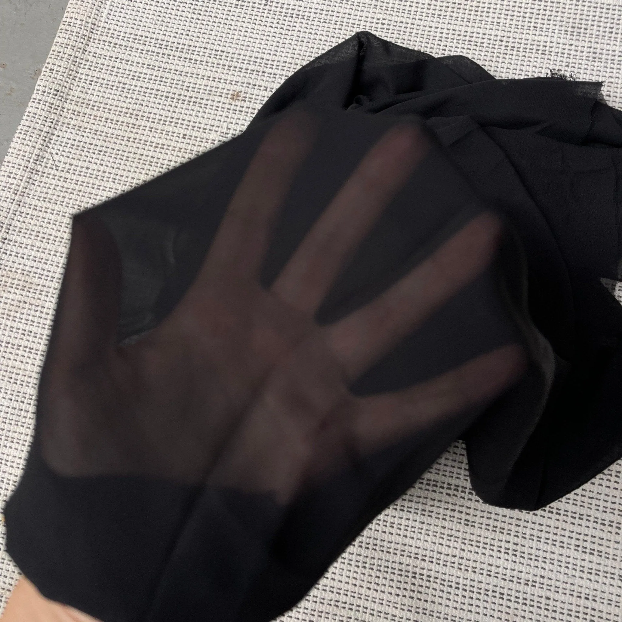 Black Chiffon Fabric