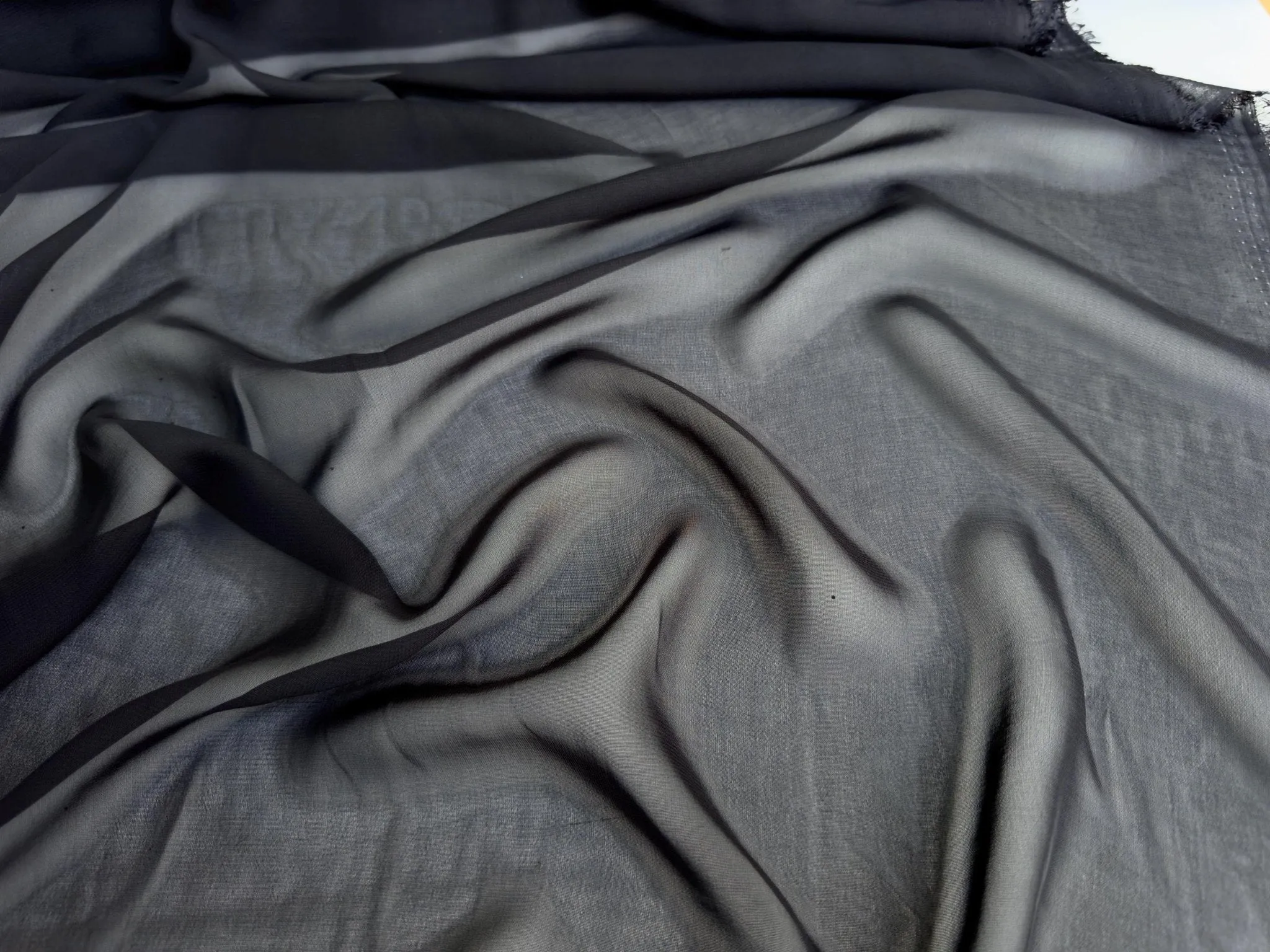 Black Chiffon Fabric