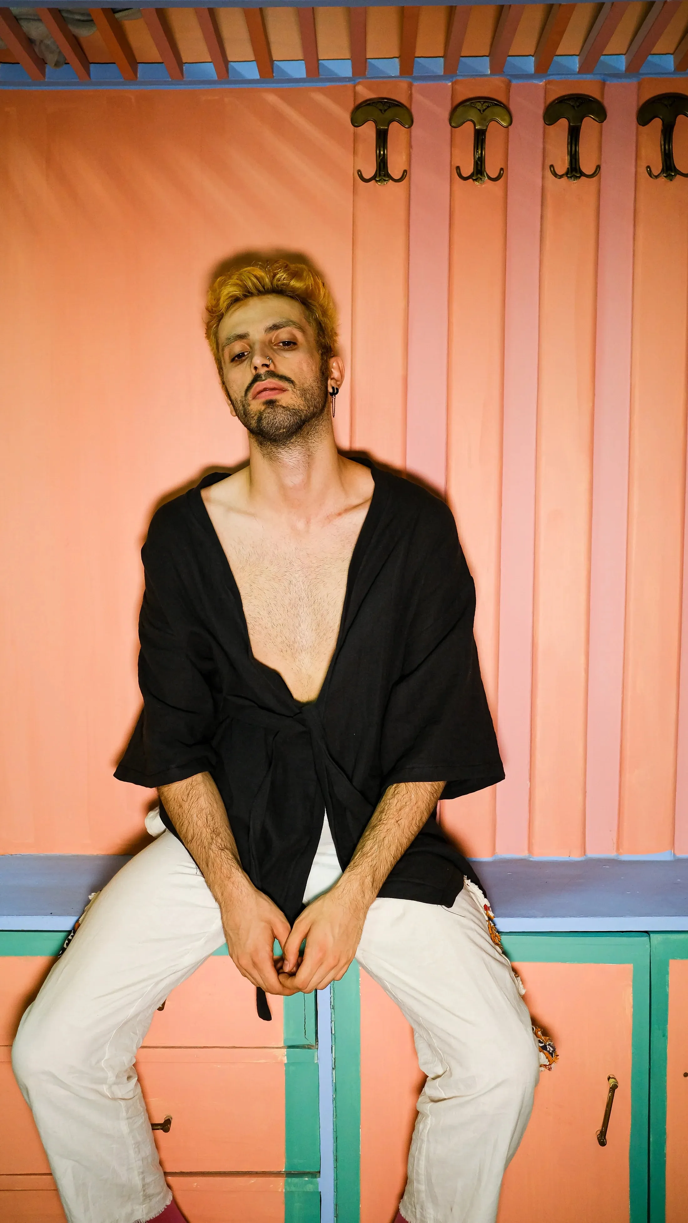 Black Muslin Kimono