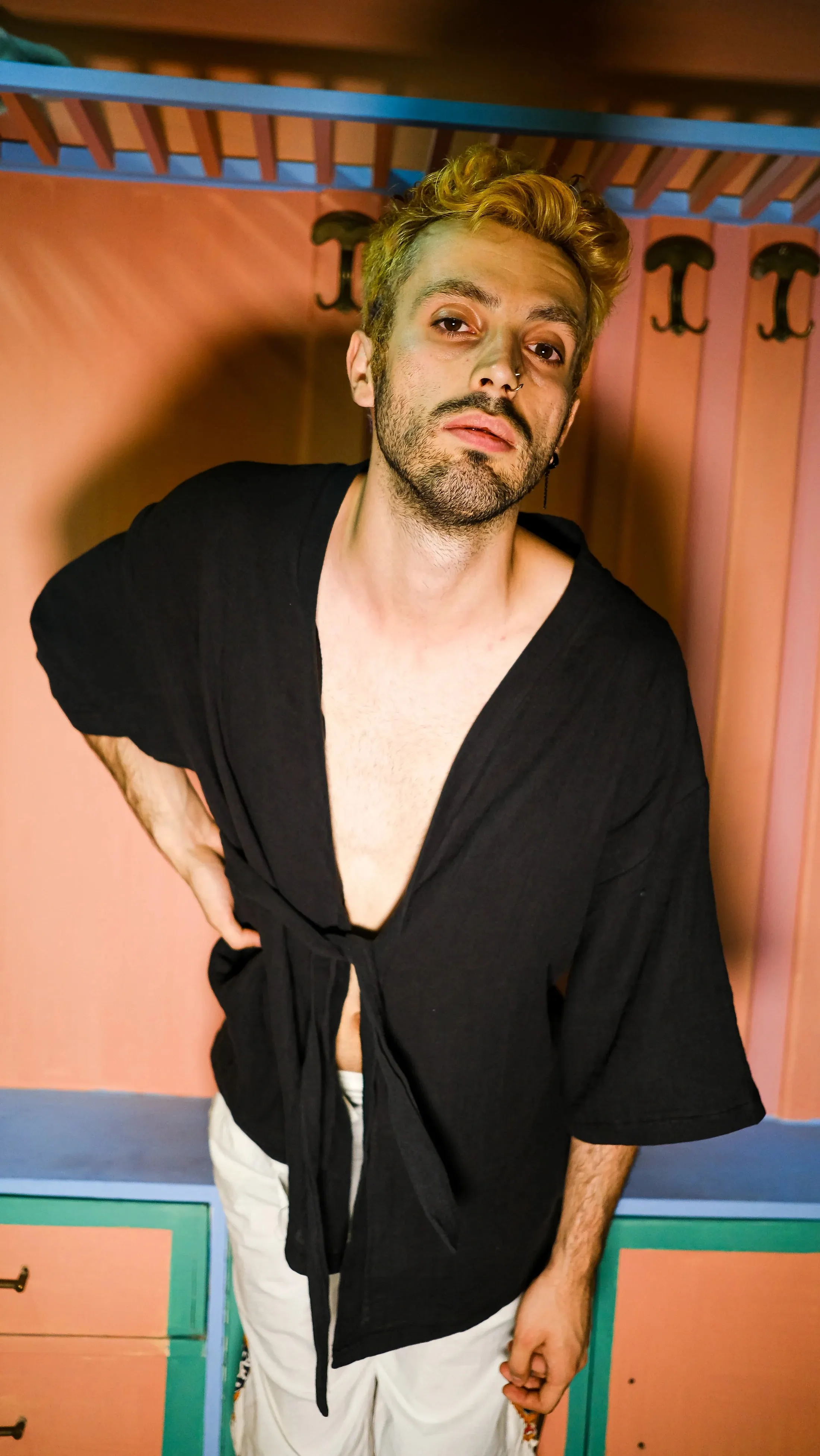 Black Muslin Kimono